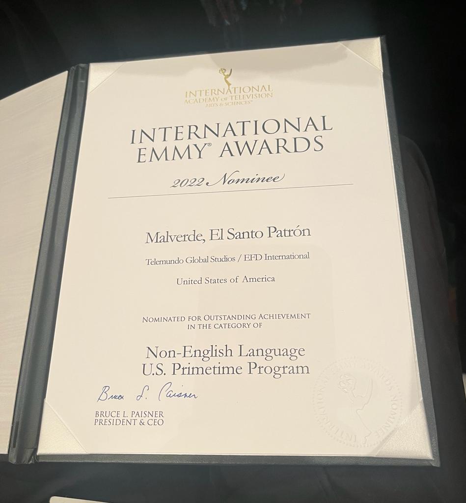 International Emmy Awards 2022 – Nominación Malverde El Santo Patrón